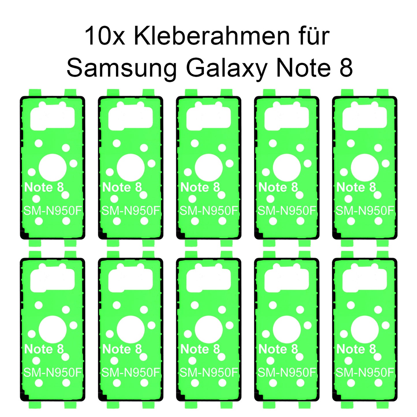 10x Samsung Galaxy Note 8 SM-N950F Rahmen Kleber Klebepad Adhesive Wasser Dichtung Kleberahmen Rahmenkleber