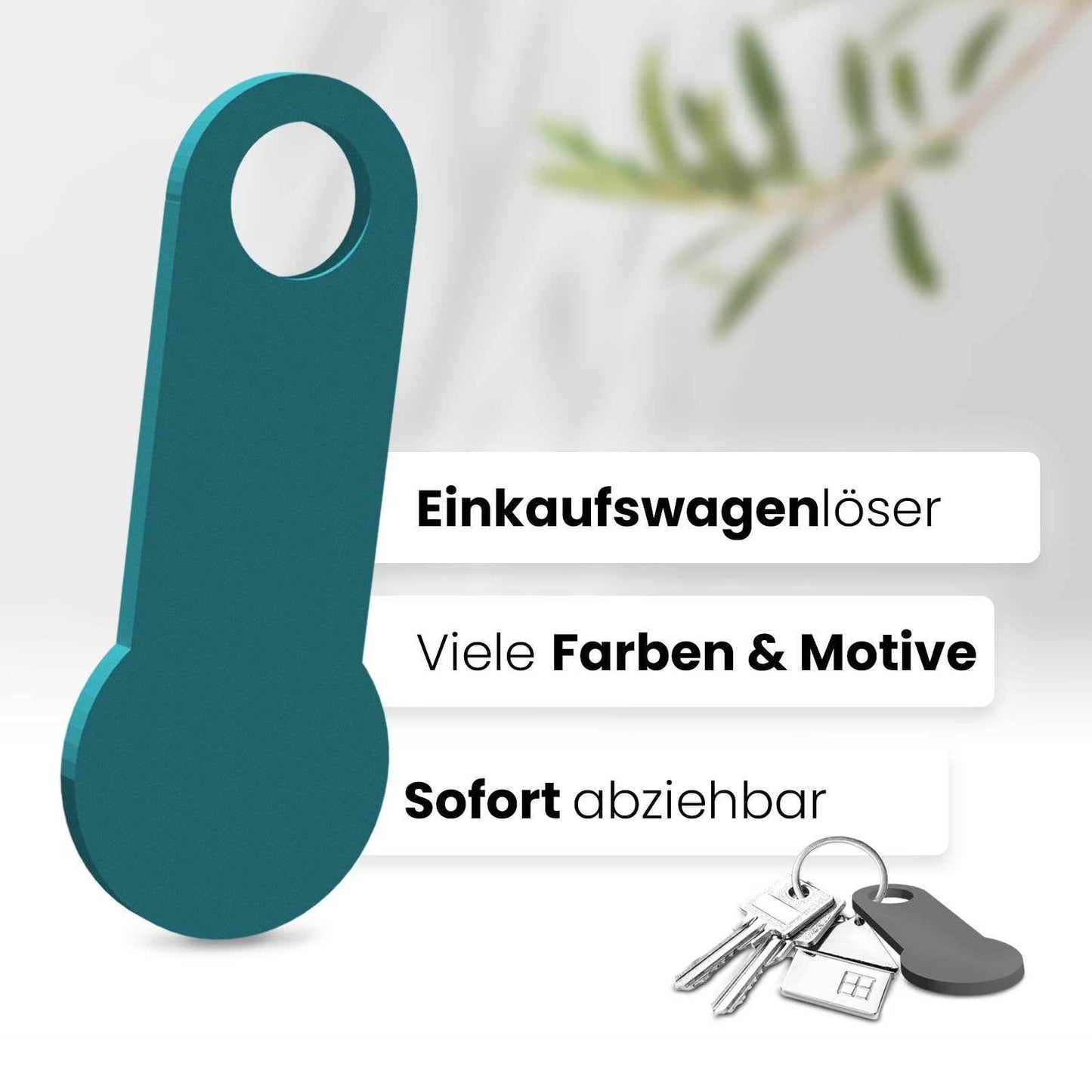 Geben Sie Ihrem Einkaufswagen eine persönliche Note mit unserem sofort abziehbaren, individualisierbaren Einkaufswagenlöser ohne Motiv.