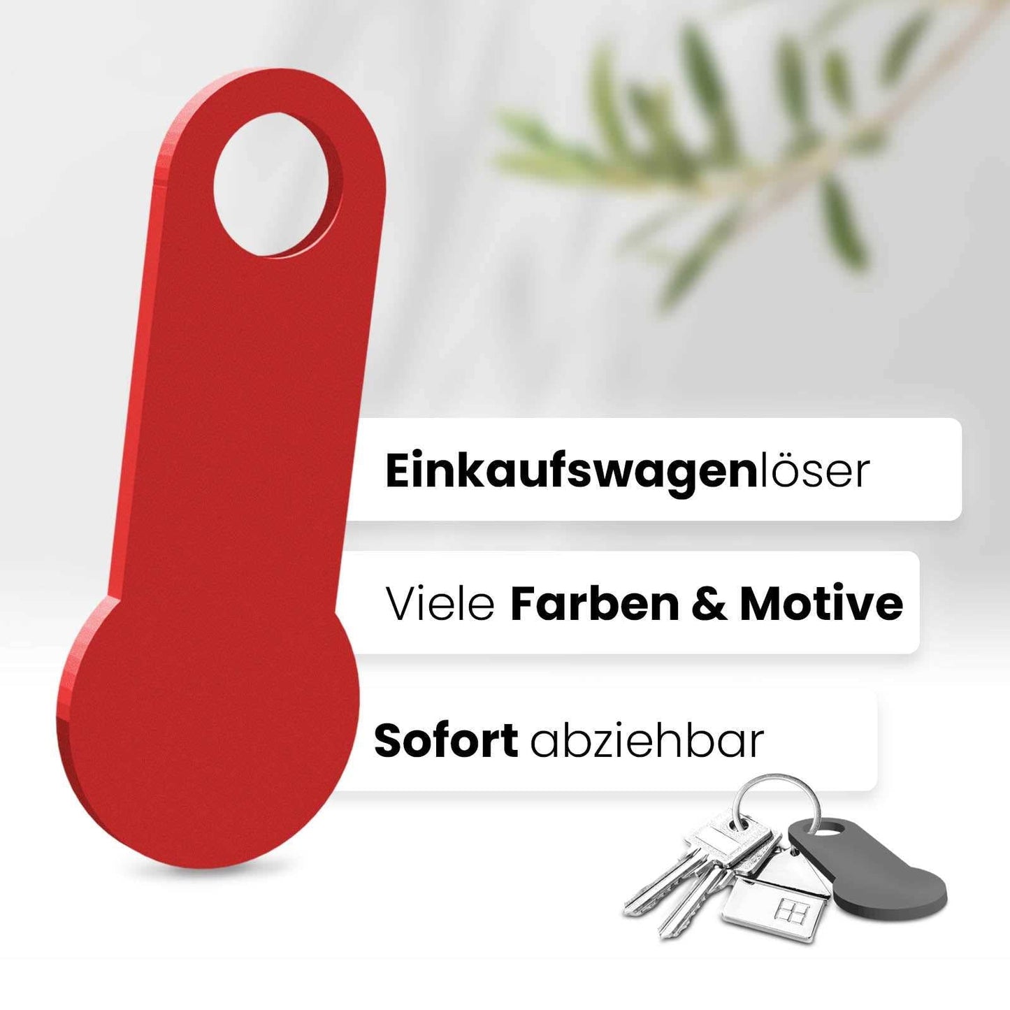 Geben Sie Ihrem Einkaufswagen eine persönliche Note mit unserem sofort abziehbaren, individualisierbaren Einkaufswagenlöser ohne Motiv.