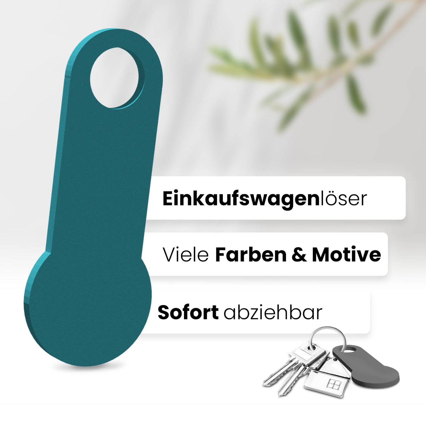Geben Sie Ihrem Einkaufswagen eine persönliche Note mit unserem sofort abziehbaren, individualisierbaren Einkaufswagenlöser ohne Motiv.