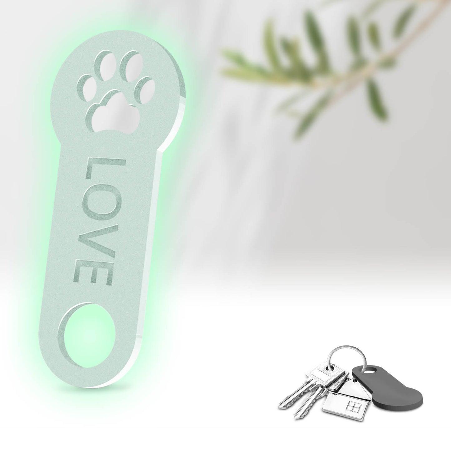 Pfoten Schlüsselanhänger – ein Accessoire mit sofortiger Einkaufswagenlöser Funktion. Hochwertiges 3D-Design für Tierfreunde.
