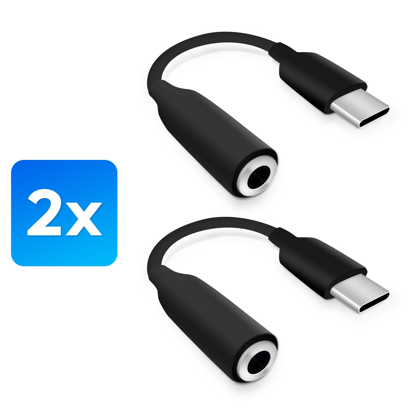 2x USB C auf 3,5 mm Klinke AUX Adapter Kopfhörer Audio Handy Kabel