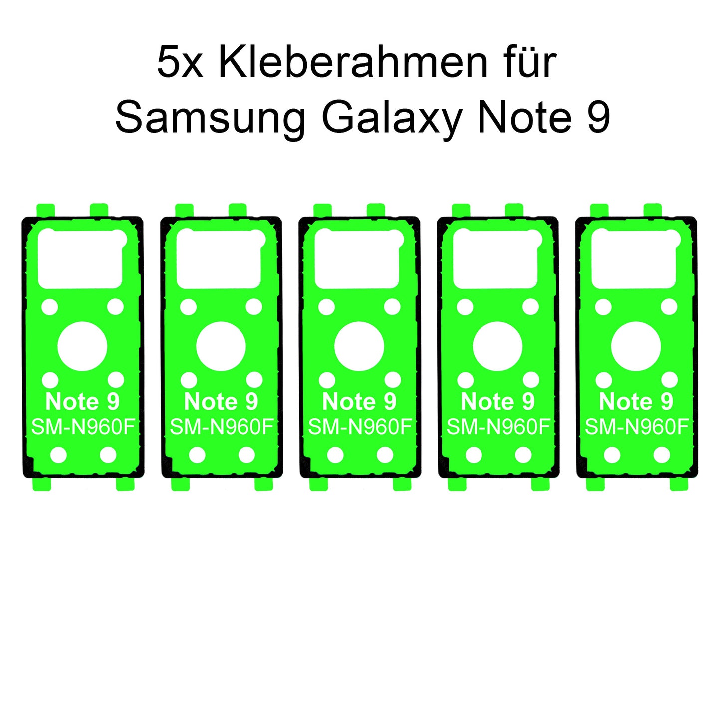 5x Rahmenkleber für das Samsung Galaxy note 9 SM-N960F, Klebepad, Adhesive Wasser Dichtung, im Dinngs Onlineshop entdecken und bestellen!