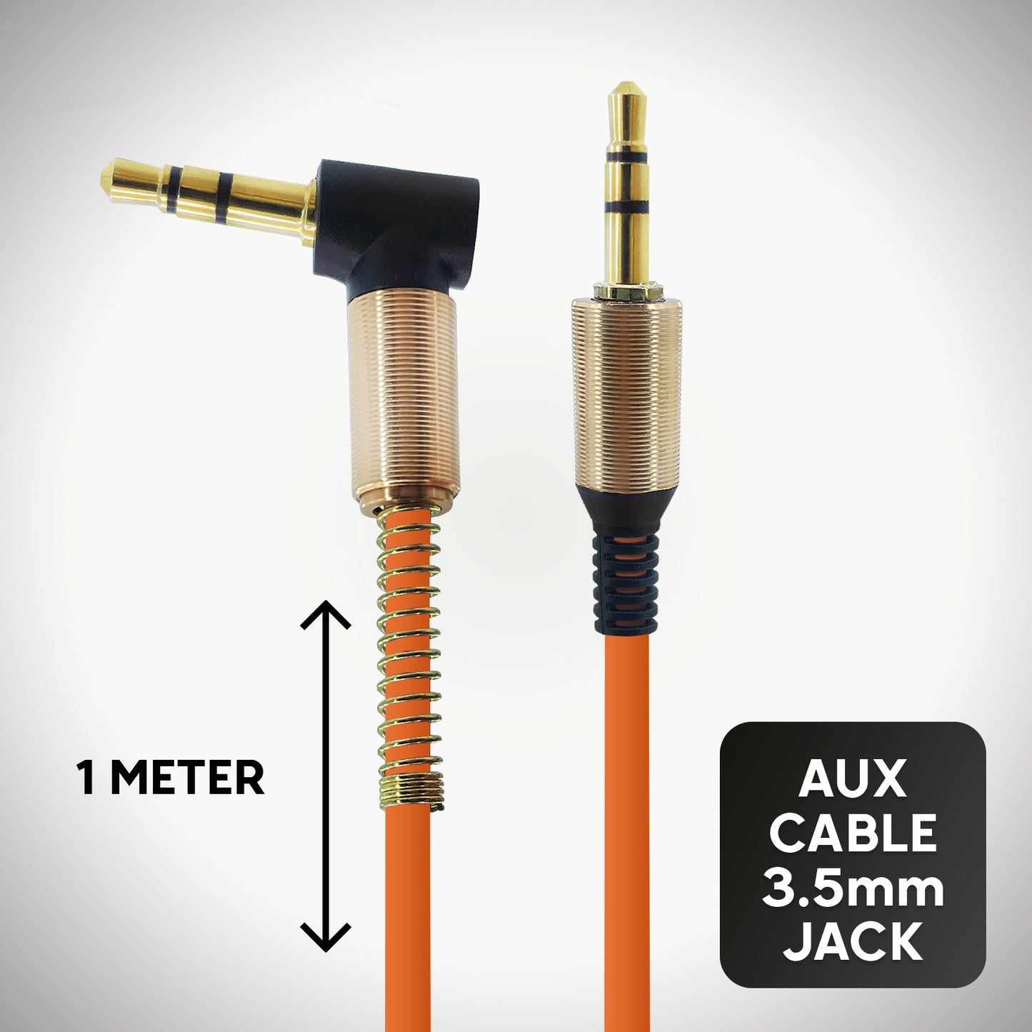 Aux zu Aux 3,5mm 90° 1m ORANGE