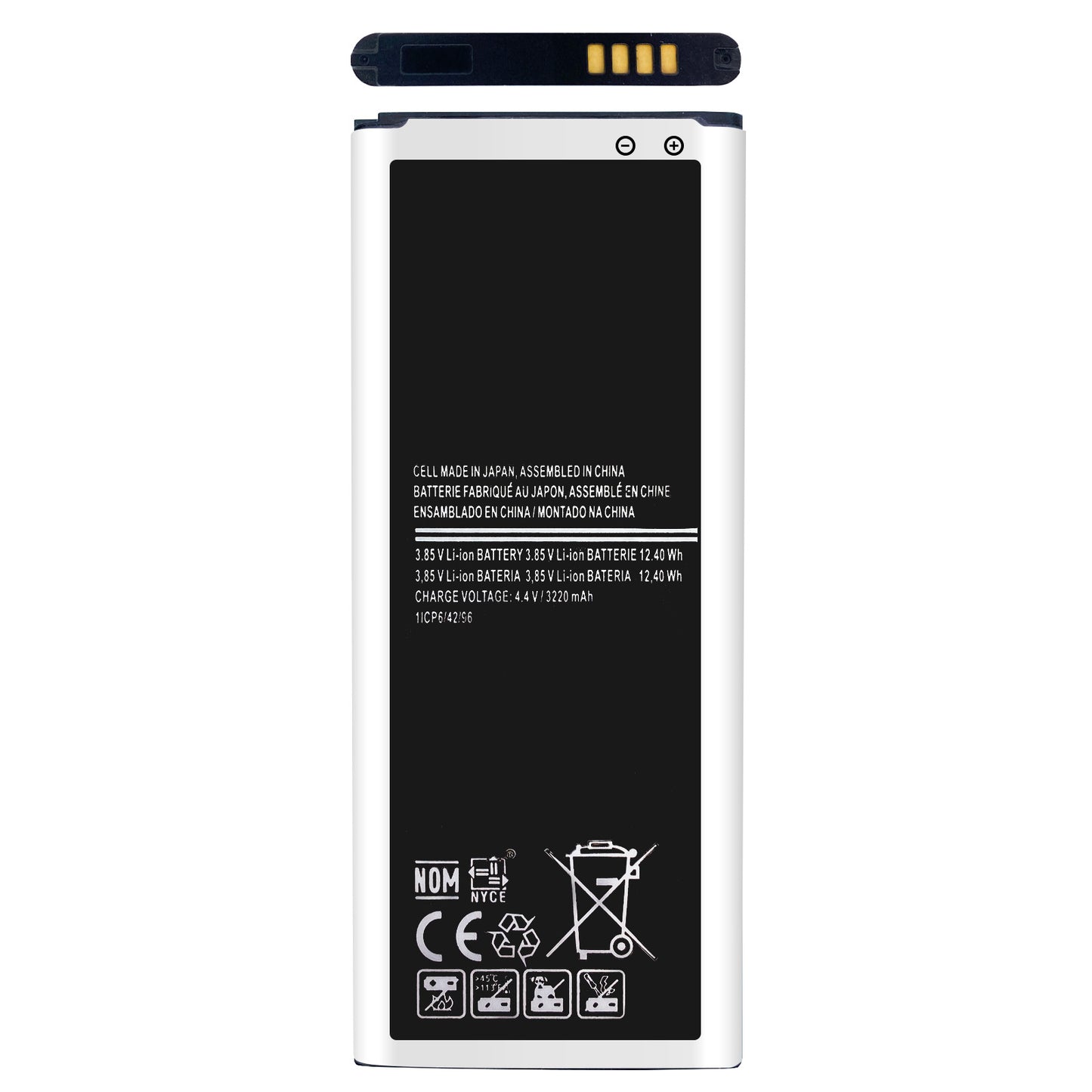 Ersatzakku für Samsung Galaxy Note 4 mit NFC SM-N910F EB-BN910BBE YS1FB08FS/2-B 3220mAh Li-Ion Akku