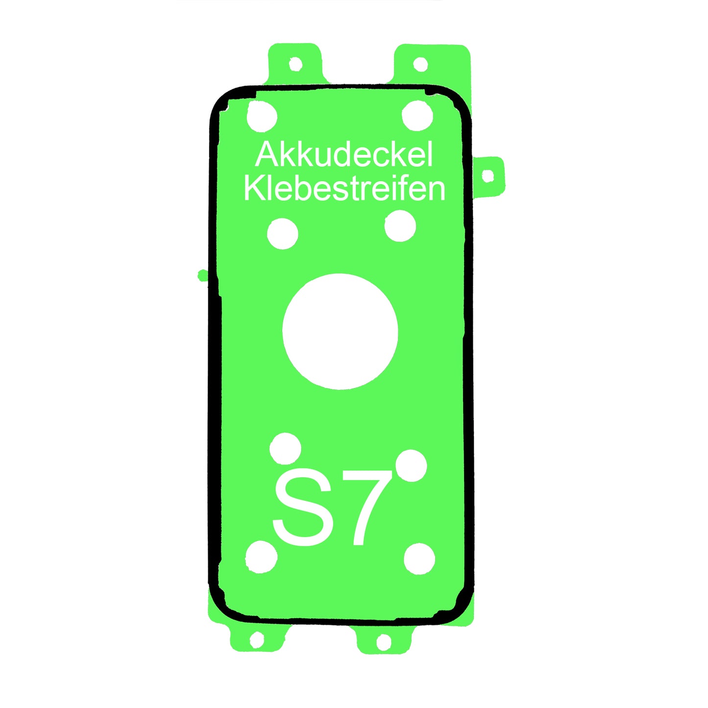 4x Samsung Galaxy S7 Rahmen Display Kleber Klebepad Adhesive Wasser Dichtung Kleberahmen Rahmenkleber
