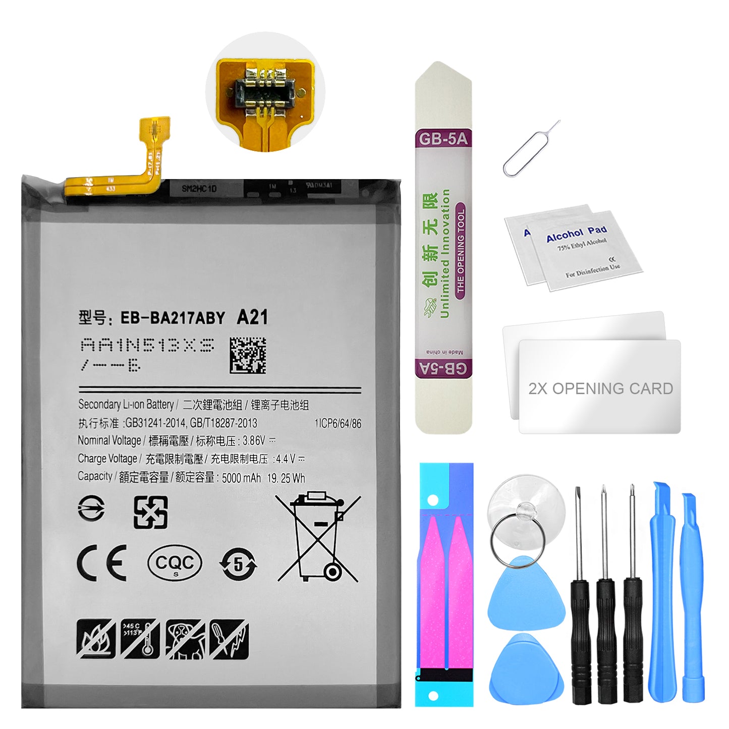 Ersatzakku / Batterie EB-BA217ABY für Samsung Galaxy A21s | A217F / A12 A125F - Werkzeugset