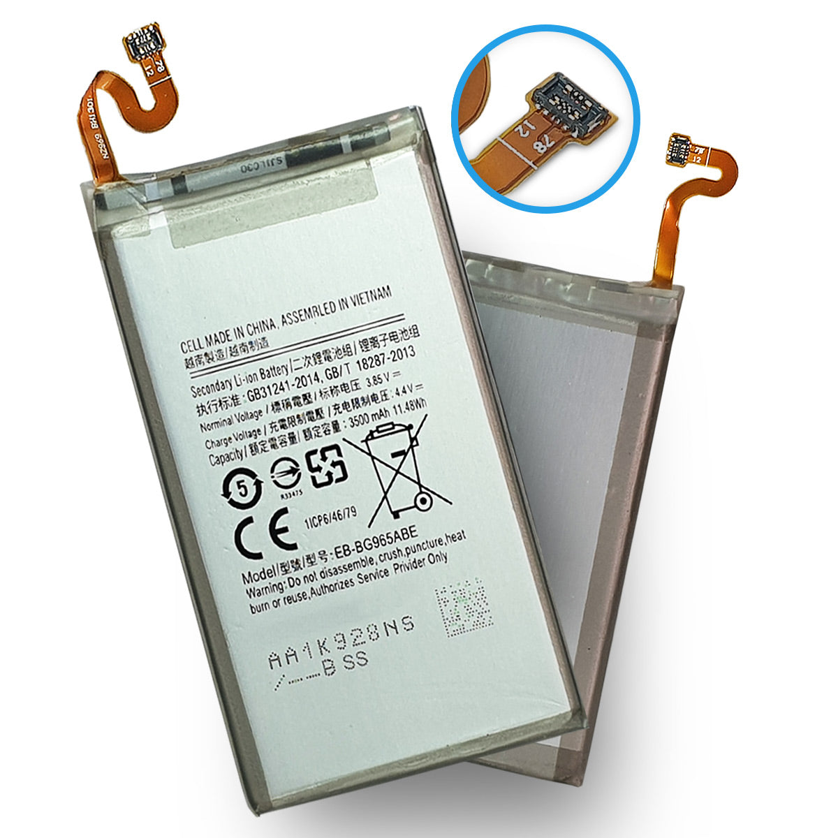 Hochwertiger EB-BG965ABE Akku inklusive Werkzeugset und Kleberahmen. Passend für das Samsung Galaxy S9 Plus SM-G965. Einfache Selbstinstallation.