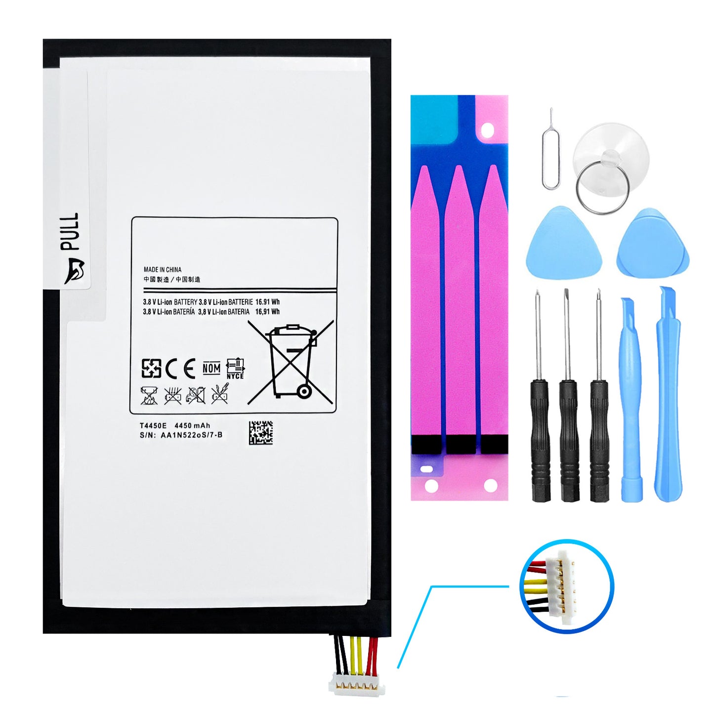 Akku kompatibel zu Samsung Galaxy Tab 3 8.0" T310, T311, T315, T4450E | 8220mAh Kapazität Ersatzakku Samsung Galaxy NOTE 10.1 + Werkzeugset