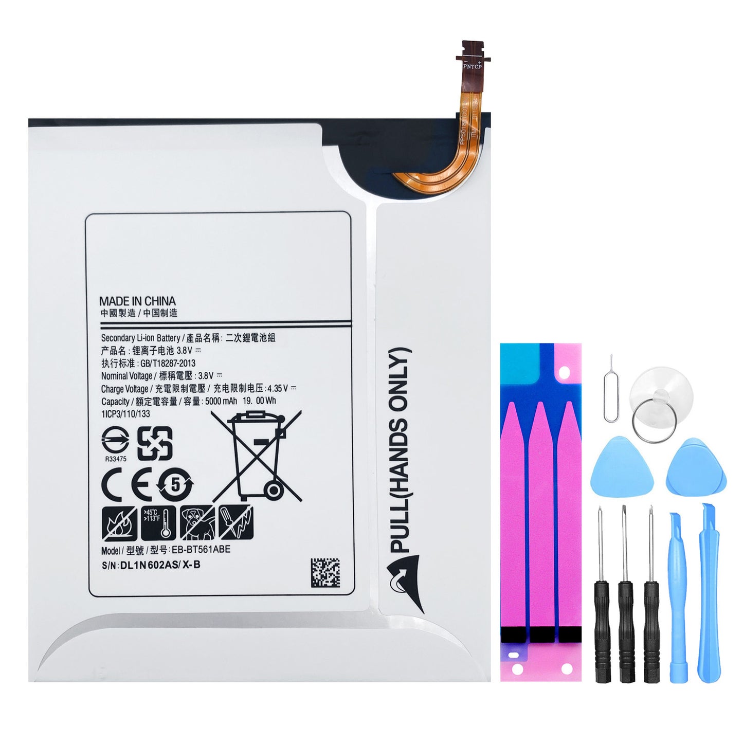 Akku kompatibel zu Samsung Galaxy Tab E 9.6" SM-T560 SM-T567 T560 T561 EB-BT561ABE + Werkzeugset