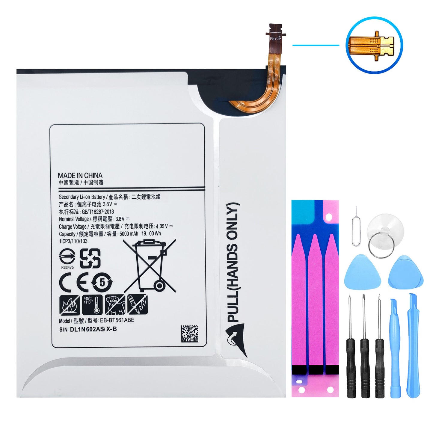 Akku kompatibel zu Samsung Galaxy Tab E 9.6" SM-T560 SM-T567 T560 T561 EB-BT561ABE | 5000mAh Kapazität Ersatzakku, im Dinngs Onlineshop erhältlich.