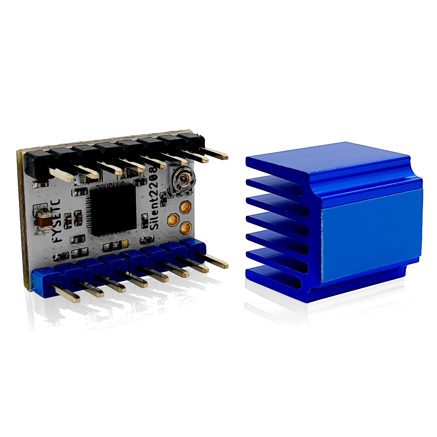 TMC2208 FYSETC V1.2 Schrittmotor für 3D Drucker inklusive Kühlkörper, jetzt im Dinngs Onlineshop entdecken und bestellen!