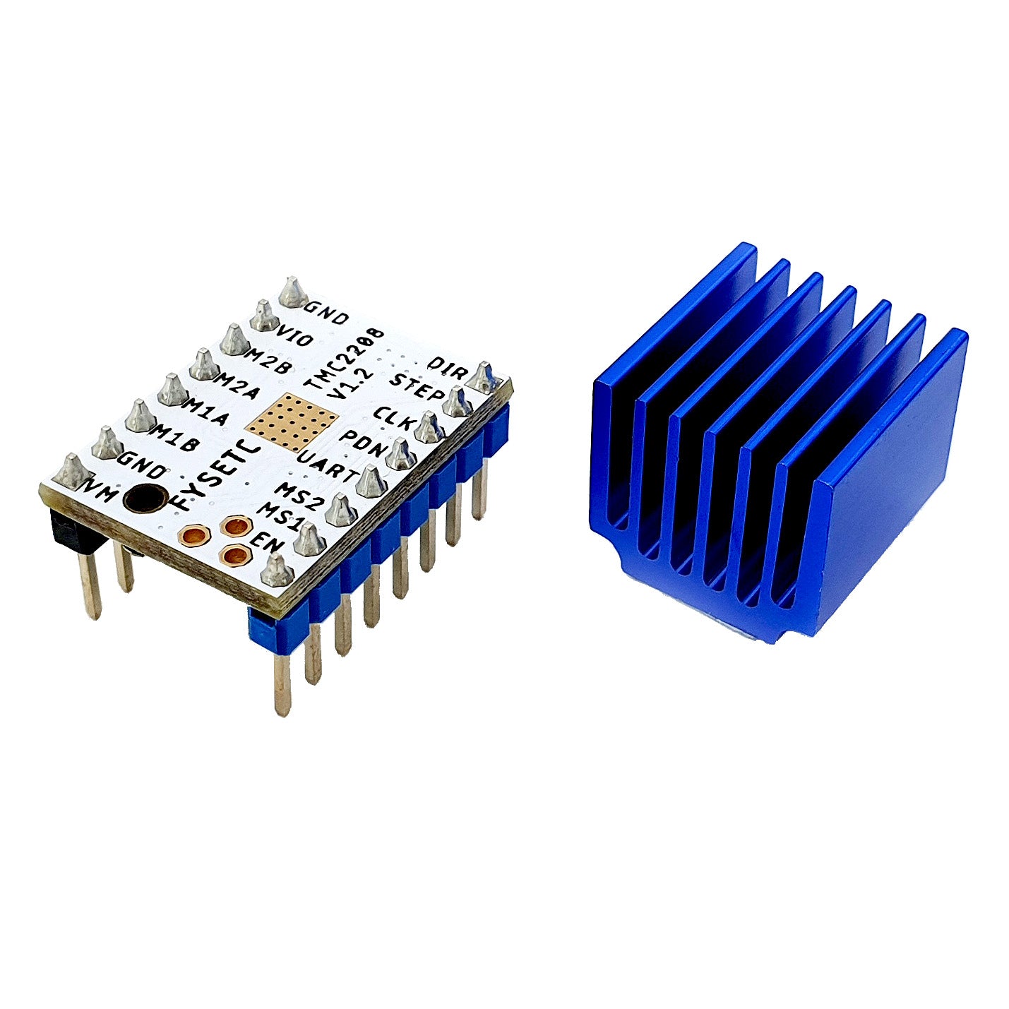 TMC2208 FYSETC V1.2 Schrittmotor für 3D Drucker inklusive Kühlkörper, jetzt im Dinngs Onlineshop entdecken und bestellen!