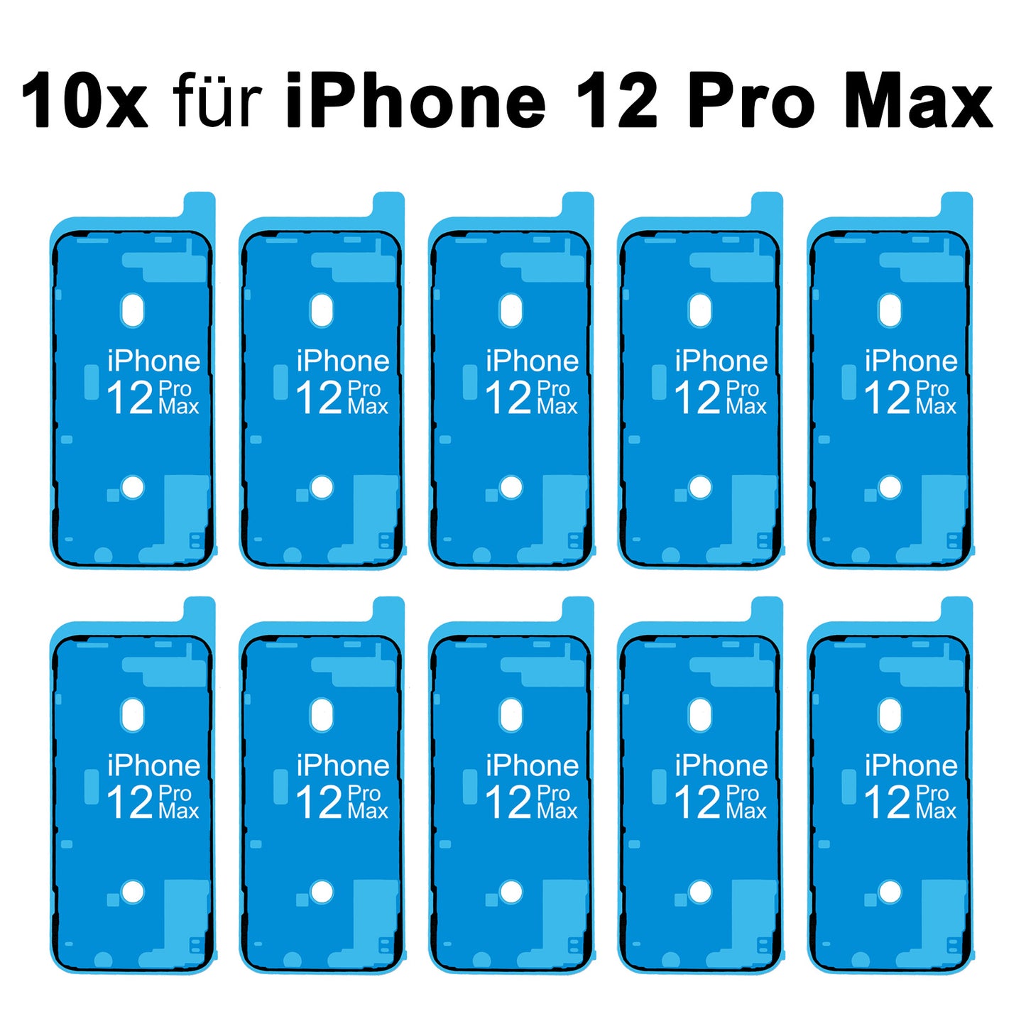 10x Rahmenkleber iPhone 12 / 12 Pro, klebepad, kleberahmen, Adhesive Wasser Dichtung, im Dinngs Onlineshop entdecken und bestellen!