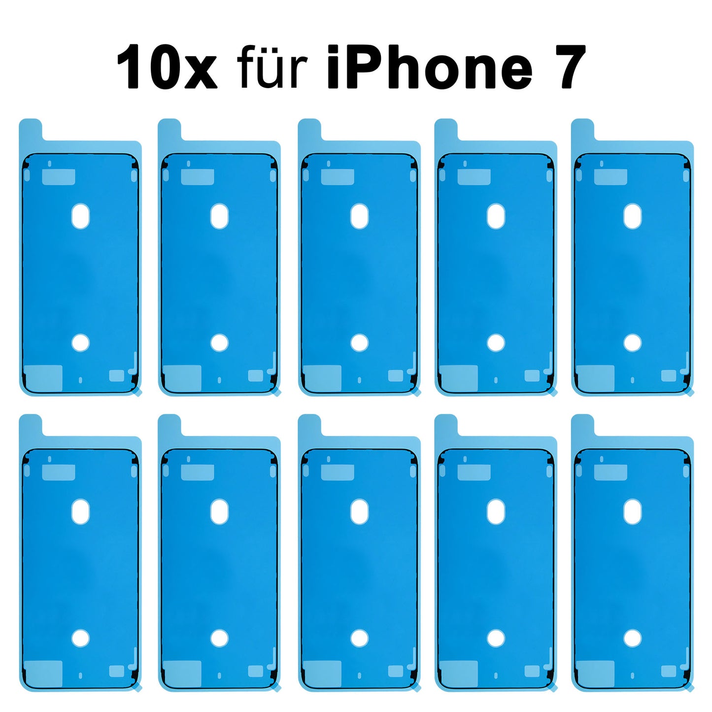 10x iPhone 7 Rahmen Display Kleber Klebepad Adhesive Glue Schwarz Wasser Dichtung Kleberahmen - dinngs