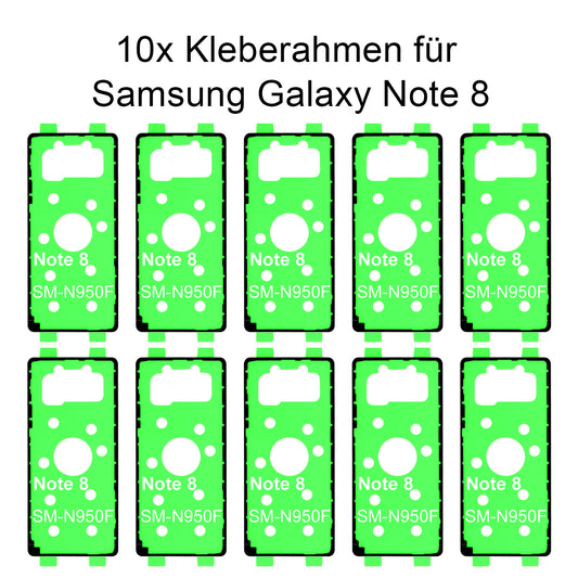 10x Samsung Galaxy Note 8 SM-N950F Rahmen Kleber Klebepad Adhesive Wasser Dichtung Kleberahmen Rahmenkleber