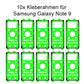 10x Rahmenkleber für das Samsung Galaxy note 9 SM-N960F, Klebepad, Adhesive Wasser Dichtung, im Dinngs Onlineshop entdecken und bestellen!
