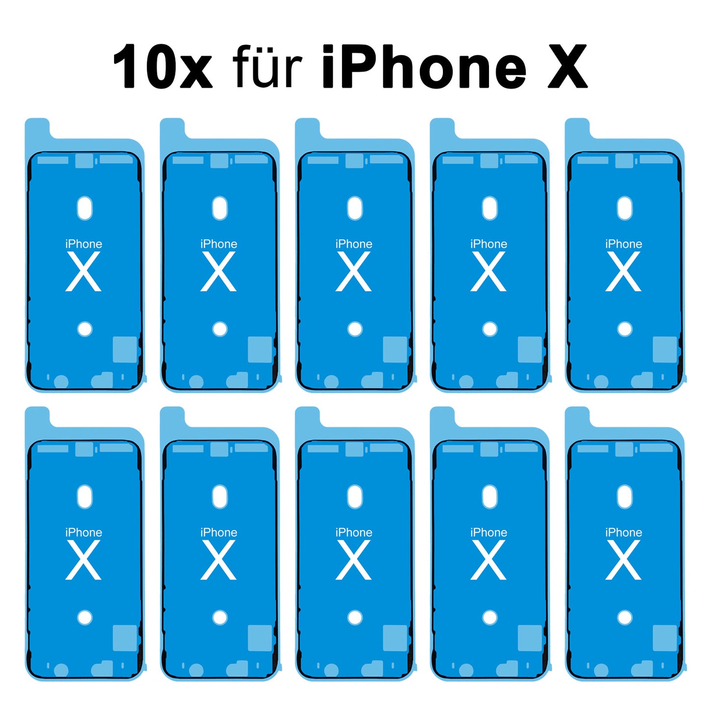 10x Rahmenkleber für das iPhone X. kleberahmen, Adhesive Wasser Dichtung, Display Klebepad, jetzt im Dinngs Onlineshop entdecken und bestellen!
