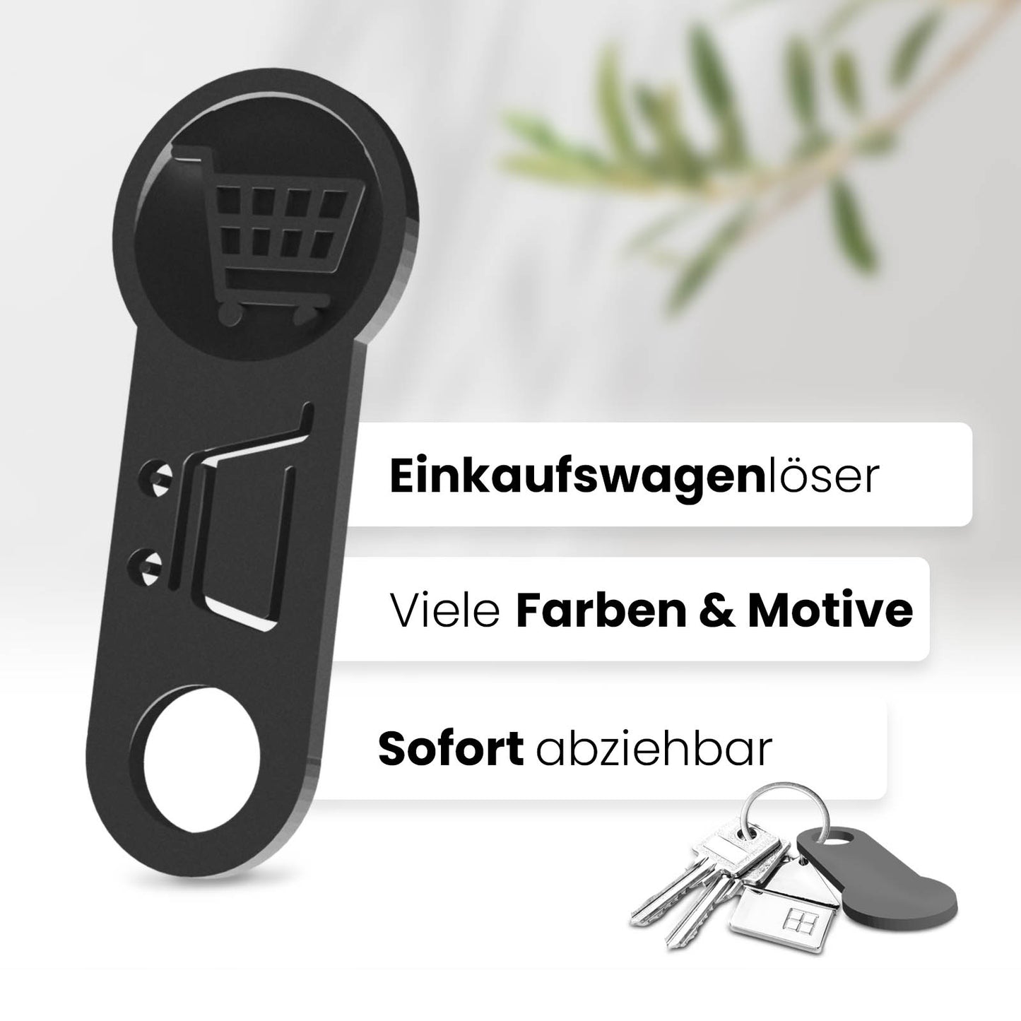 Entdecken Sie den praktischen Einkaufswagenlöser - ein sofort abziehbarer Einkaufshelfer. Vereinfachen Sie Ihr Einkaufserlebnis mit diesem innovativen Accessoire.