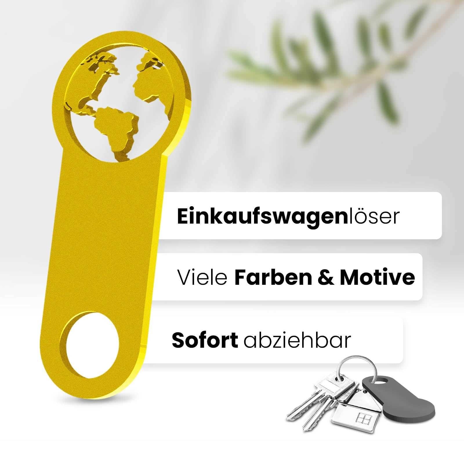 Zeigen Sie Ihre Verbundenheit mit der Natur mit unserem einzigartigen "Erde" Einkaufswagenlöser. Eine Botschaft für Umweltbewusstsein und Nachhaltigkeit.