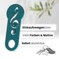 Erfahren Sie mehr über den Musiknote Schlüsselanhänger – ein sofort abziehbares Design für Musikliebhaber, kombiniert mit praktischer Einkaufswagenlöser Funktion.