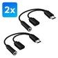 2x 2 in 1 USB C auf 3,5 mm Klinke AUX Adapter. Stereo Audio-Adapter optimal für, Verstärker, Musikbox, AUX- Audioeingang im Auto, im DInngs Onlineshop!