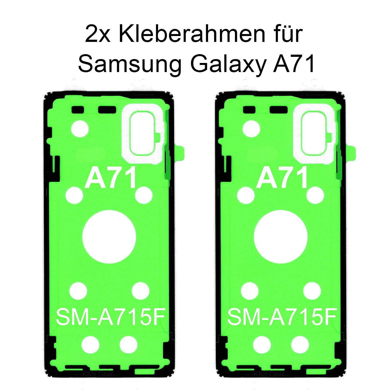 2x Rahmenkleber für das Samsung Galaxy  A71 SM-A715F, Klebepad, Adhesive Wasser Dichtung, im Dinngs Onlineshop entdecken und bestellen!