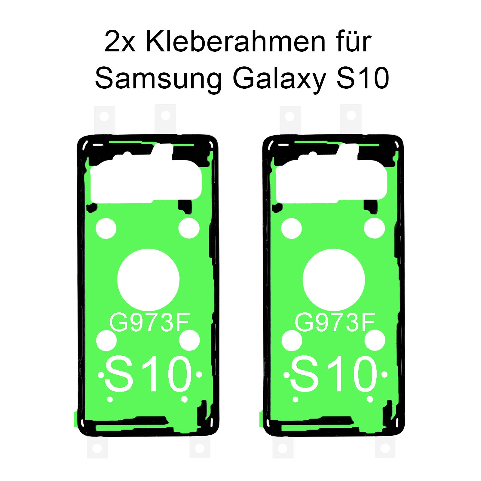 2x von unsern Samsung Galaxy S10 G973F Kleberahmen, jetzt im Dinngsonline Shop entdecken und bestellen!