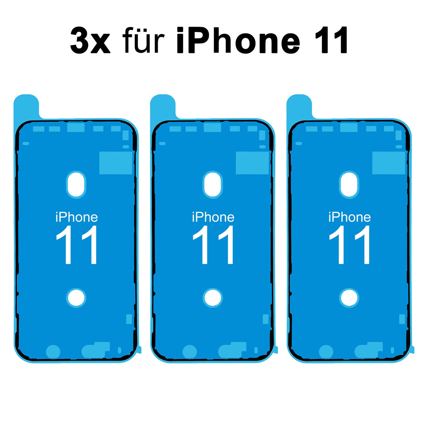 3x Rahmenkleber für das iPhone 11. kleberahmen, Adhesive Wasser Dichtung, Display Klebepad, jetzt im Dinngs Onlineshop entdecken und bestellen!
