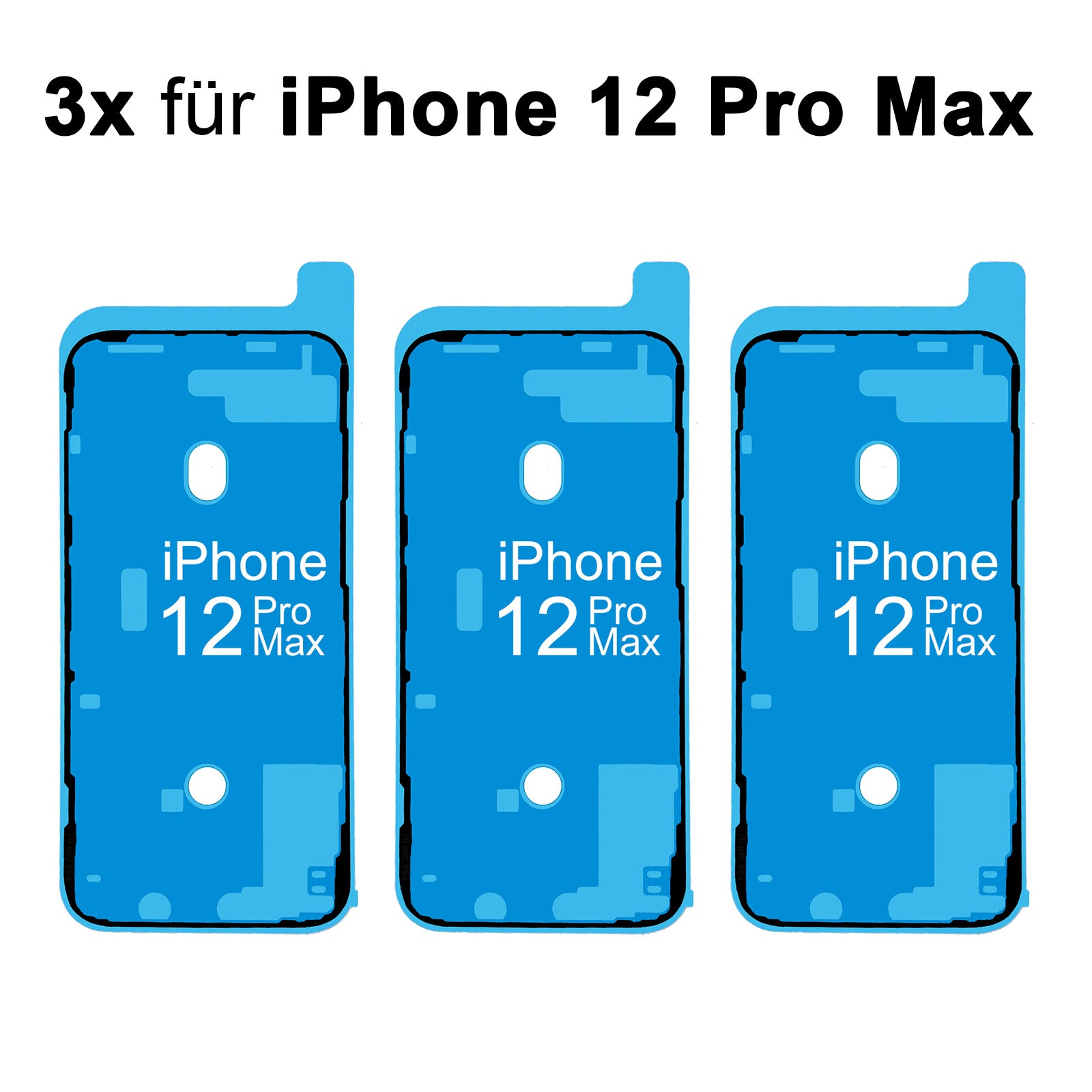 3x Rahmenkleber iPhone 12 / 12 Pro, klebepad, kleberahmen, Adhesive Wasser Dichtung, im Dinngs Onlineshop entdecken und bestellen!