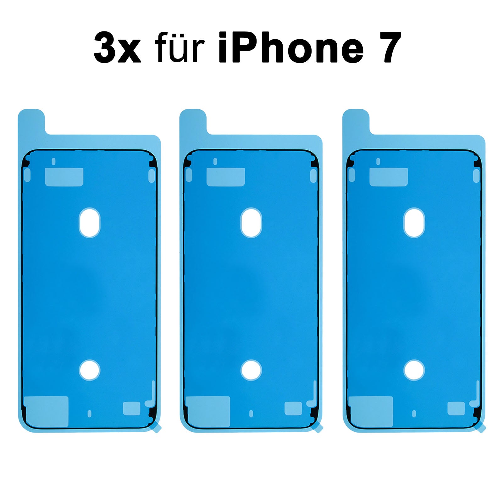 3x iPhone 7 Rahmen Display Kleber Klebepad Adhesive Glue Schwarz Wasser Dichtung Kleberahmen - dinngs