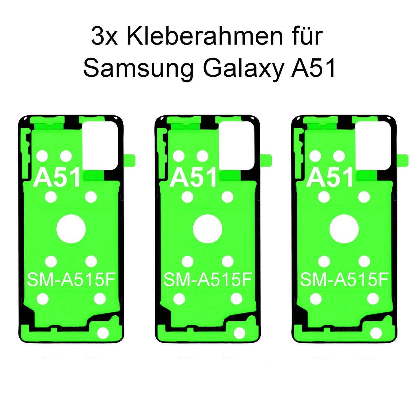 3x Rahmenkleber für das Samsung Galaxy A51 SM-515F, Klebepad, Adhesive Wasser Dichtung, im Dinngs Onlineshop entdecken und bestellen!