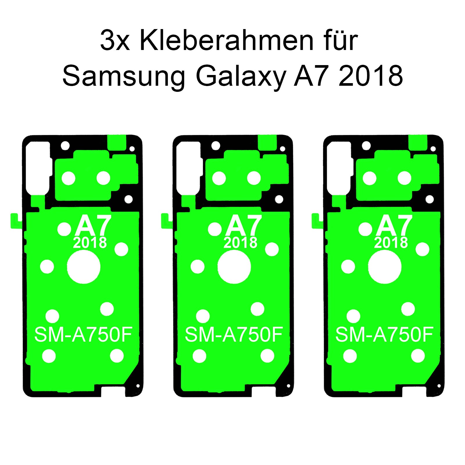 3x Rahmenkleber für das Samsung Galaxy  A7 2018 SM-A750F, Klebepad, Adhesive Wasser Dichtung, im Dinngs Onlineshop entdecken und bestellen!
