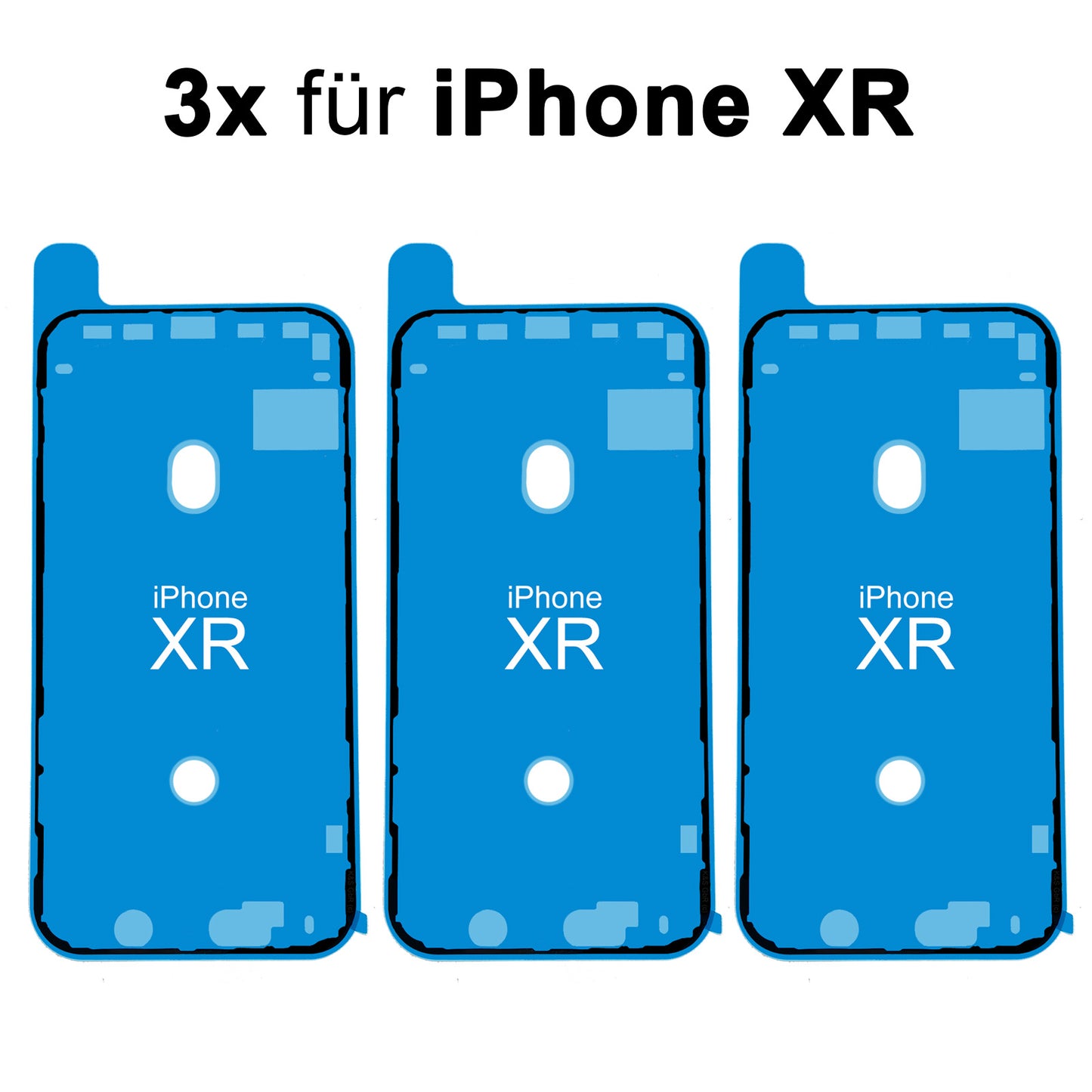 3x Rahmenkleber für das iPhone XR. kleberahmen, Adhesive Wasser Dichtung, Display Klebepad, jetzt im Dinngs Onlineshop entdecken und bestellen!