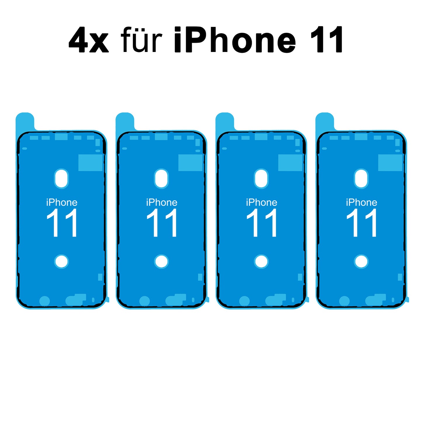 4x Rahmenkleber für das iPhone 11. kleberahmen, Adhesive Wasser Dichtung, Display Klebepad, jetzt im Dinngs Onlineshop entdecken und bestellen!