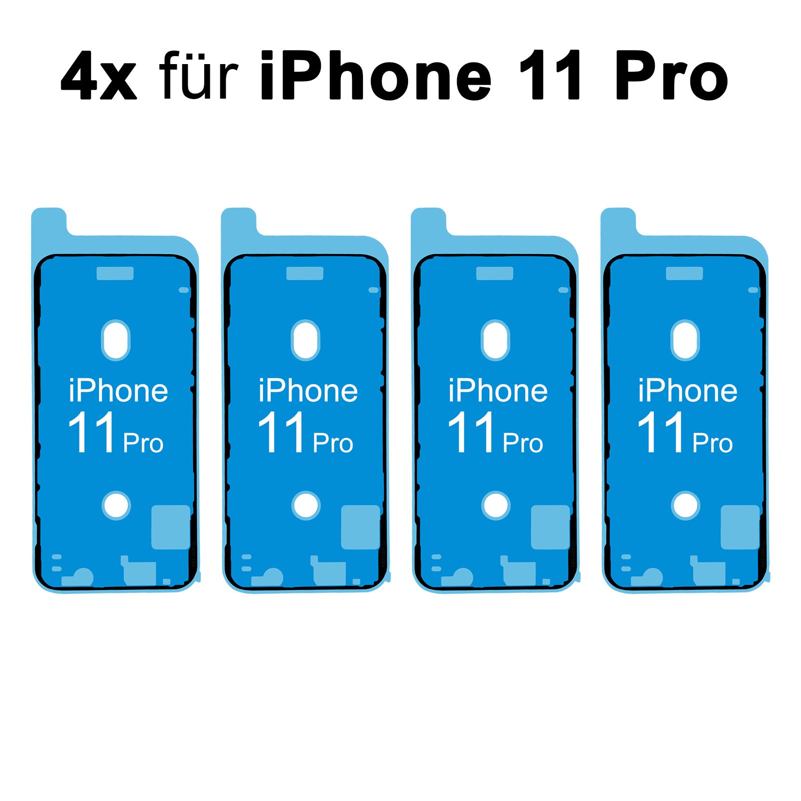 4x Rahmenkleber für das iPhone 11 Pro. kleberahmen, Adhesive Wasser Dichtung, Display Klebepad, jetzt im Dinngs Onlineshop entdecken und bestellen!