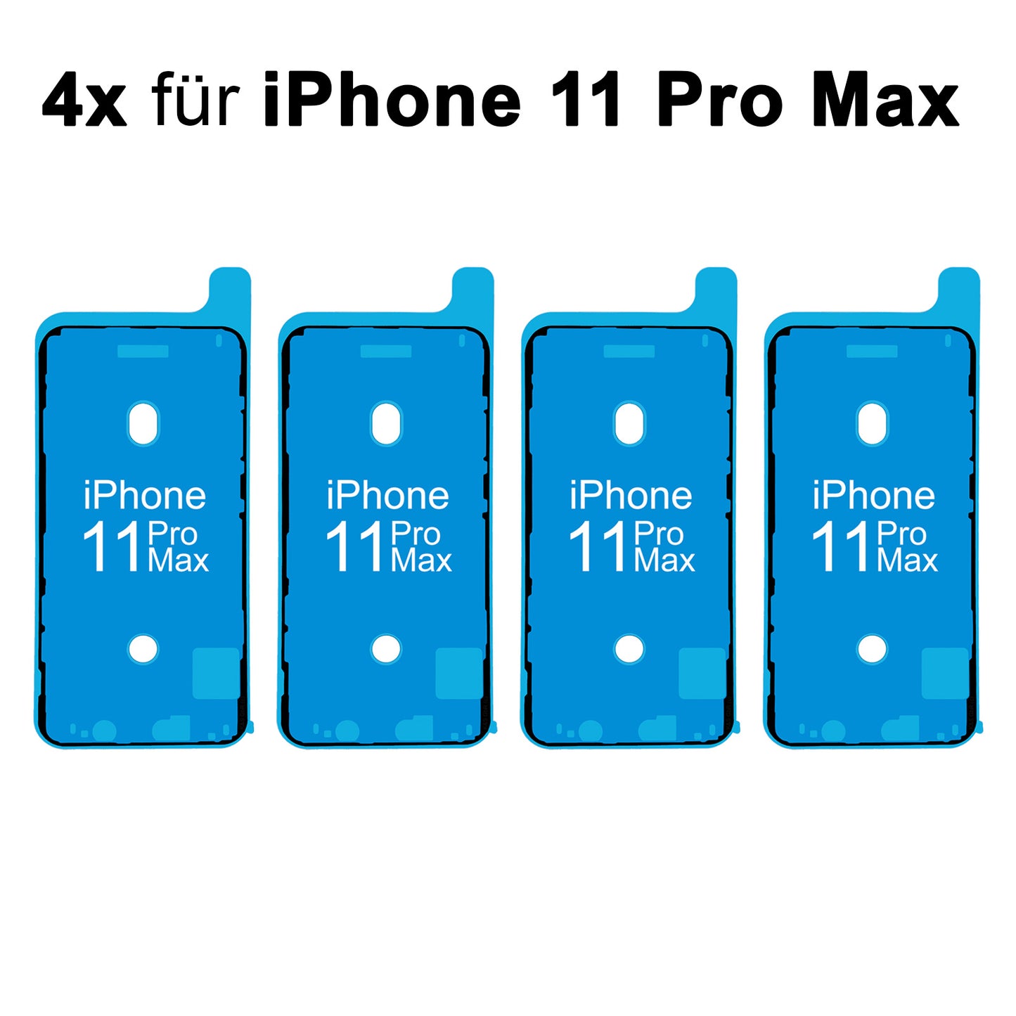 4x Rahmenkleber iPhone 11 Pro Max. kleberahmen, Adhesive Wasser Dichtung, Display Klebepad, jetzt im Dinngs Onlineshop entdecken und bestellen!