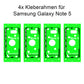 4x Rahmenkleber für das Samsung Galaxy note 5 SM-N920F, Klebepad, Adhesive Wasser Dichtung, im Dinngs Onlineshop entdecken und bestellen!