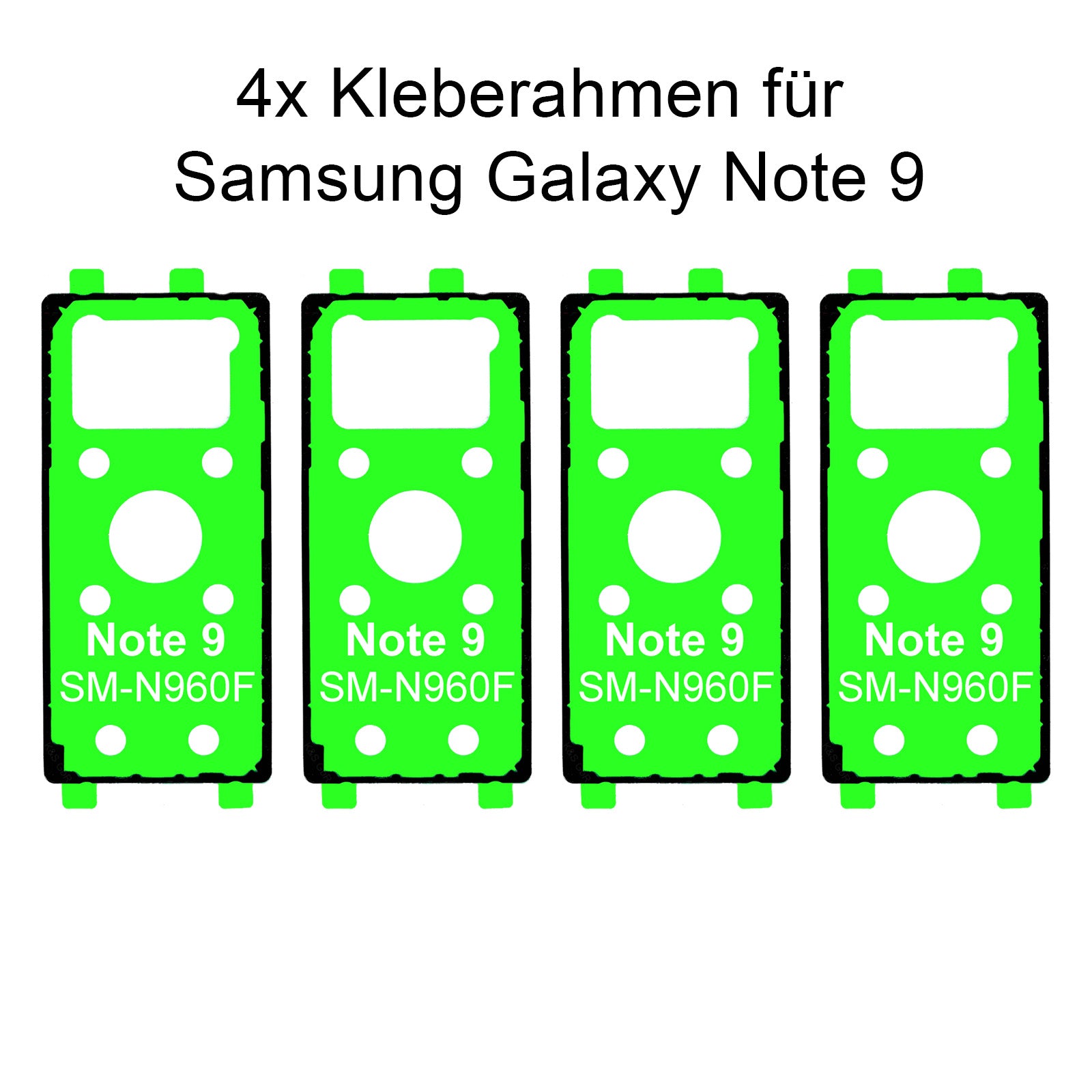 4x Rahmenkleber für das Samsung Galaxy note 9 SM-N960F, Klebepad, Adhesive Wasser Dichtung, im Dinngs Onlineshop entdecken und bestellen!