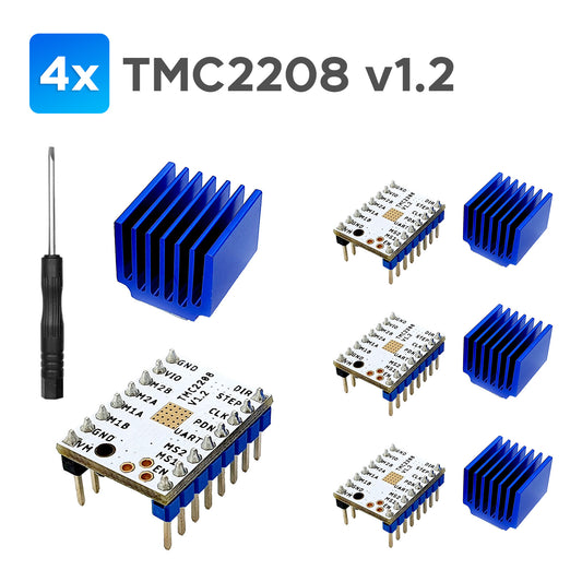 TMC2208 FYSETC V1.2 Schrittmotor für 3D Drucker inklusive Kühlkörper, jetzt im Dinngs Onlineshop entdecken und bestellen!