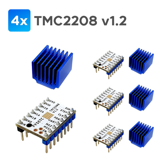 TMC2208 FYSETC V1.2 Schrittmotor für 3D Drucker inklusive Kühlkörper, jetzt im Dinngs Onlineshop entdecken und bestellen!