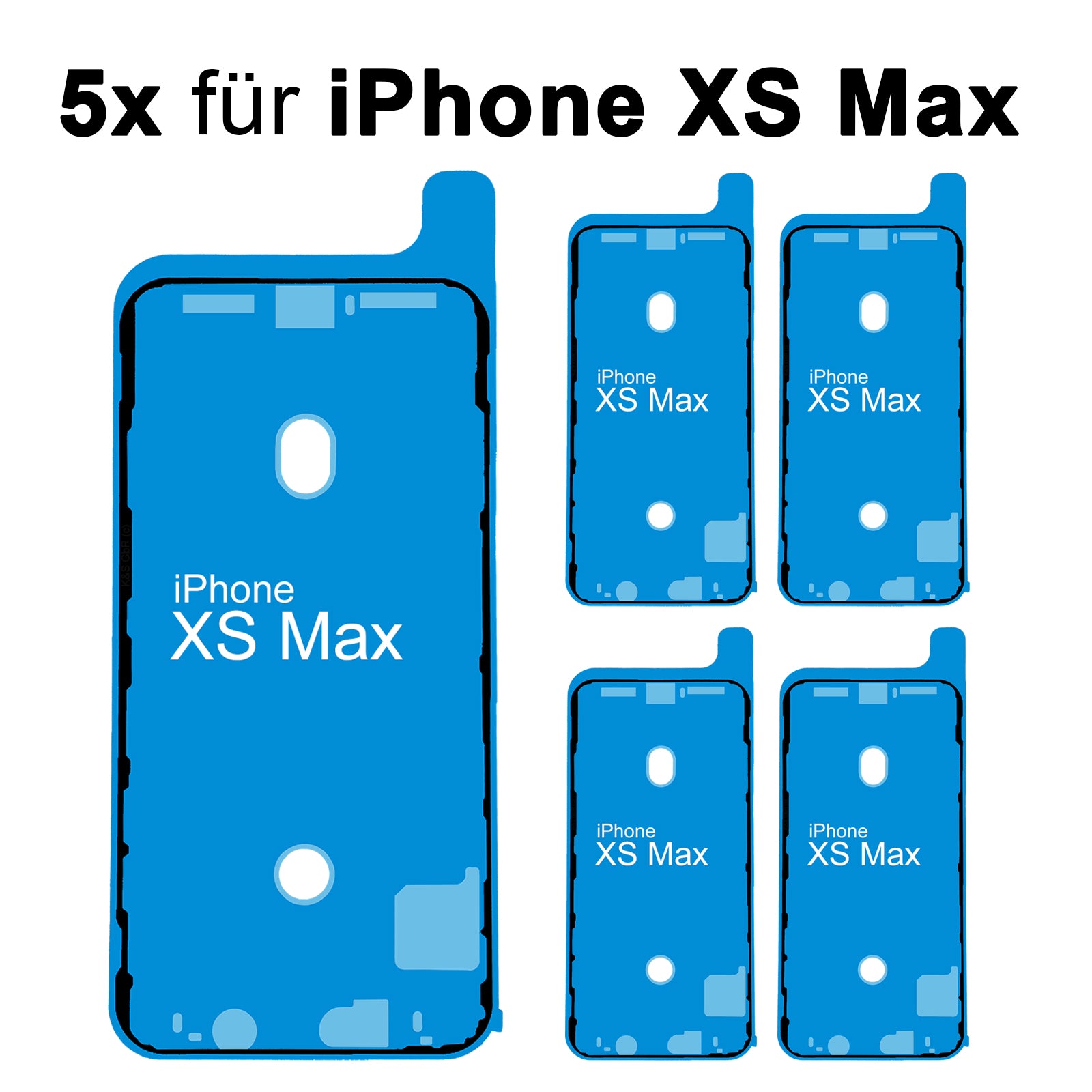 5x Rahmenkleber für das iPhone XS Max, kleberahmen, Adhesive Wasser Dichtung, jetzt im Dinngs Onlineshop entdecken und bestellen!
