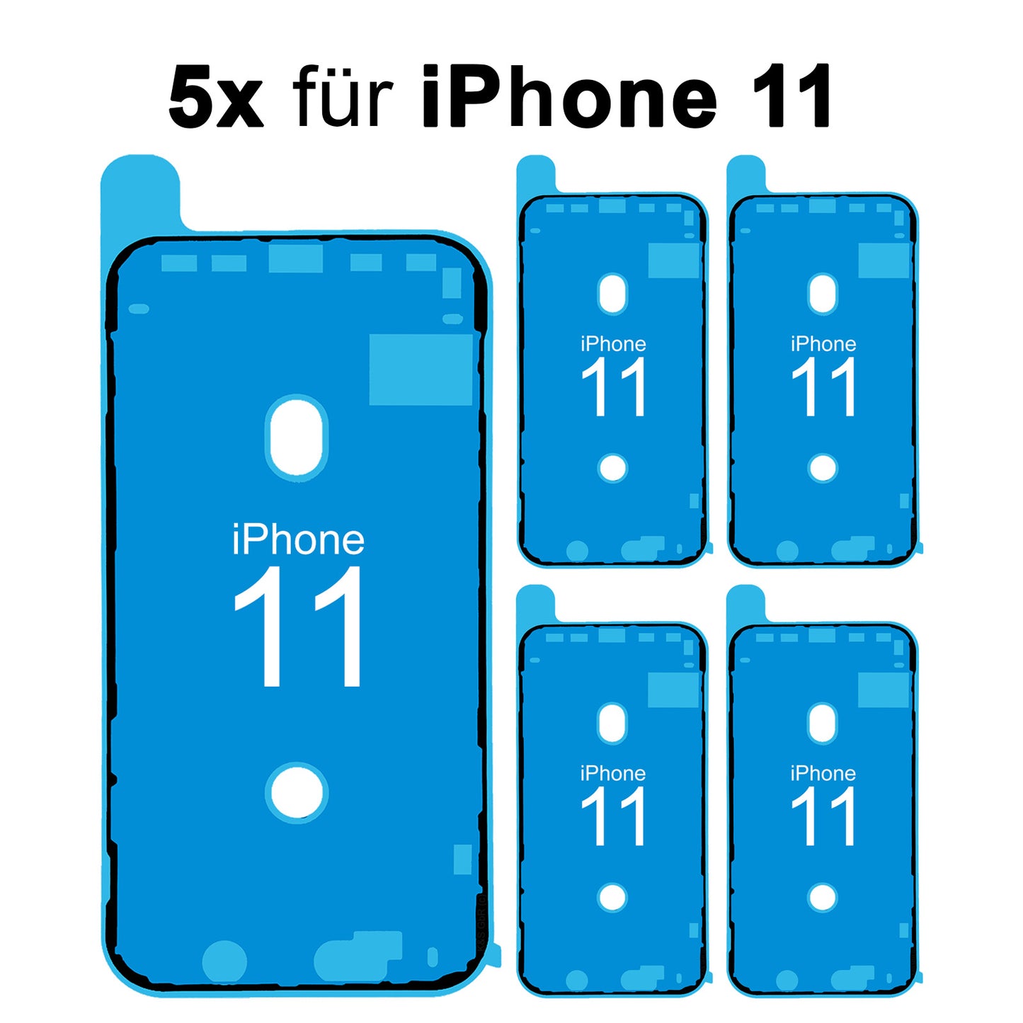 5x Rahmenkleber für das iPhone 11. kleberahmen, Adhesive Wasser Dichtung, Display Klebepad, jetzt im Dinngs Onlineshop entdecken und bestellen!