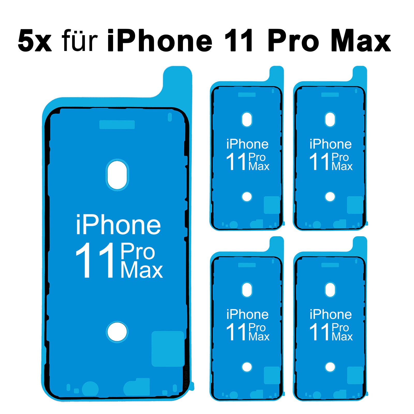 5x Rahmenkleber iPhone 11 Pro Max. kleberahmen, Adhesive Wasser Dichtung, Display Klebepad, jetzt im Dinngs Onlineshop entdecken und bestellen!