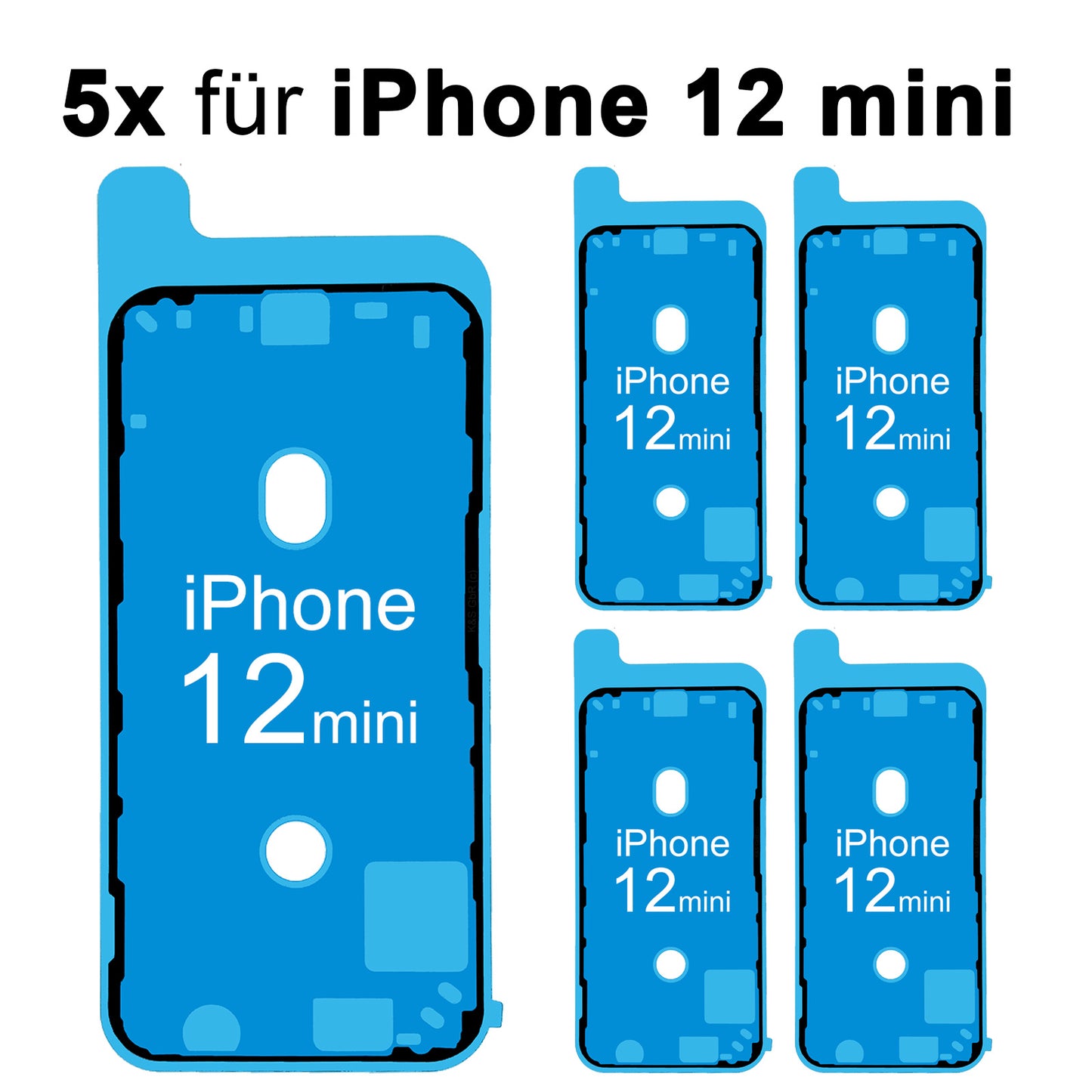 5x Rahmenkleber iPhone 12 mini, kleberahmen, Adhesive Wasser Dichtung, im Dinngs Onlineshop entdecken und bestellen!