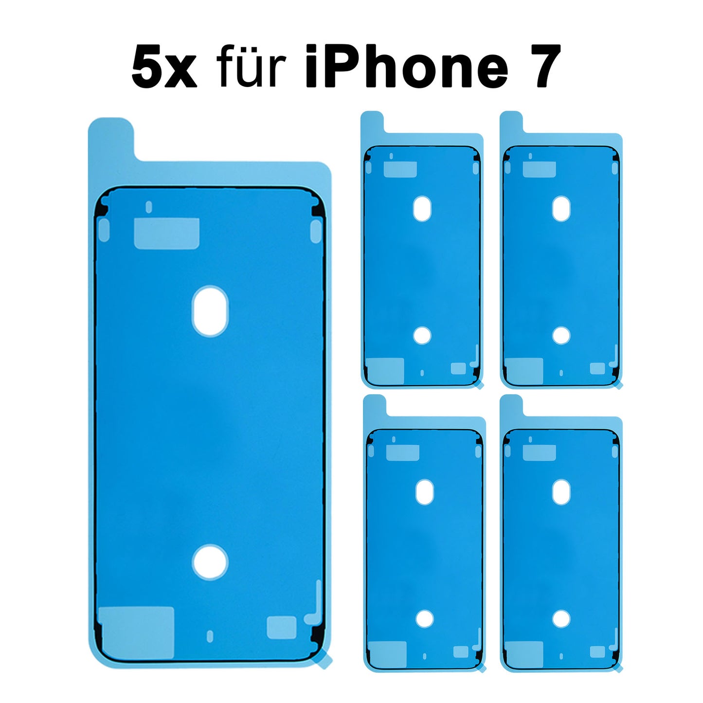 5x iPhone 7 Rahmen Display Kleber Klebepad Adhesive Glue Schwarz Wasser Dichtung Kleberahmen - dinngs