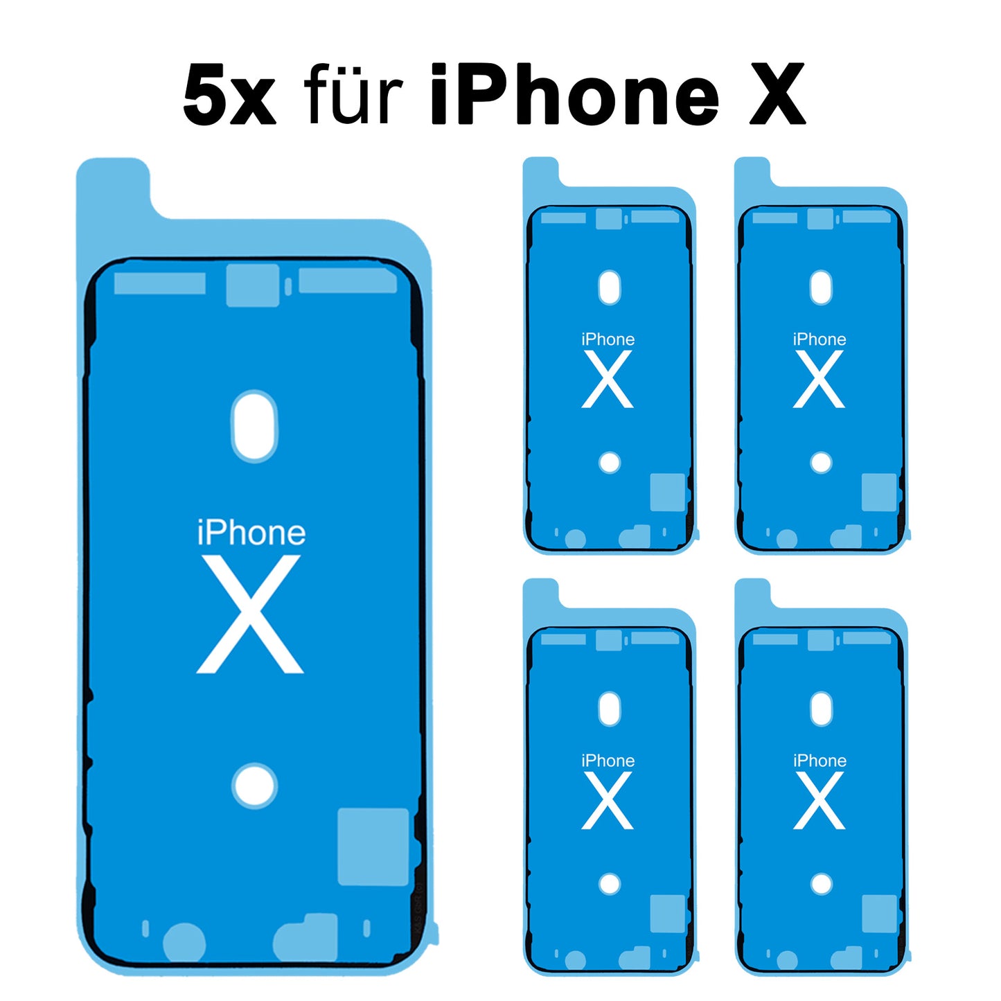 5x Rahmenkleber für das iPhone X. kleberahmen, Adhesive Wasser Dichtung, Display Klebepad, jetzt im Dinngs Onlineshop entdecken und bestellen!