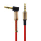 AUX Audio Kabel 1m 3,5mm 90 Grad Winkel Rot Klinkenstecker für Stereo MP3 iPhone iPod Auto - dinngs