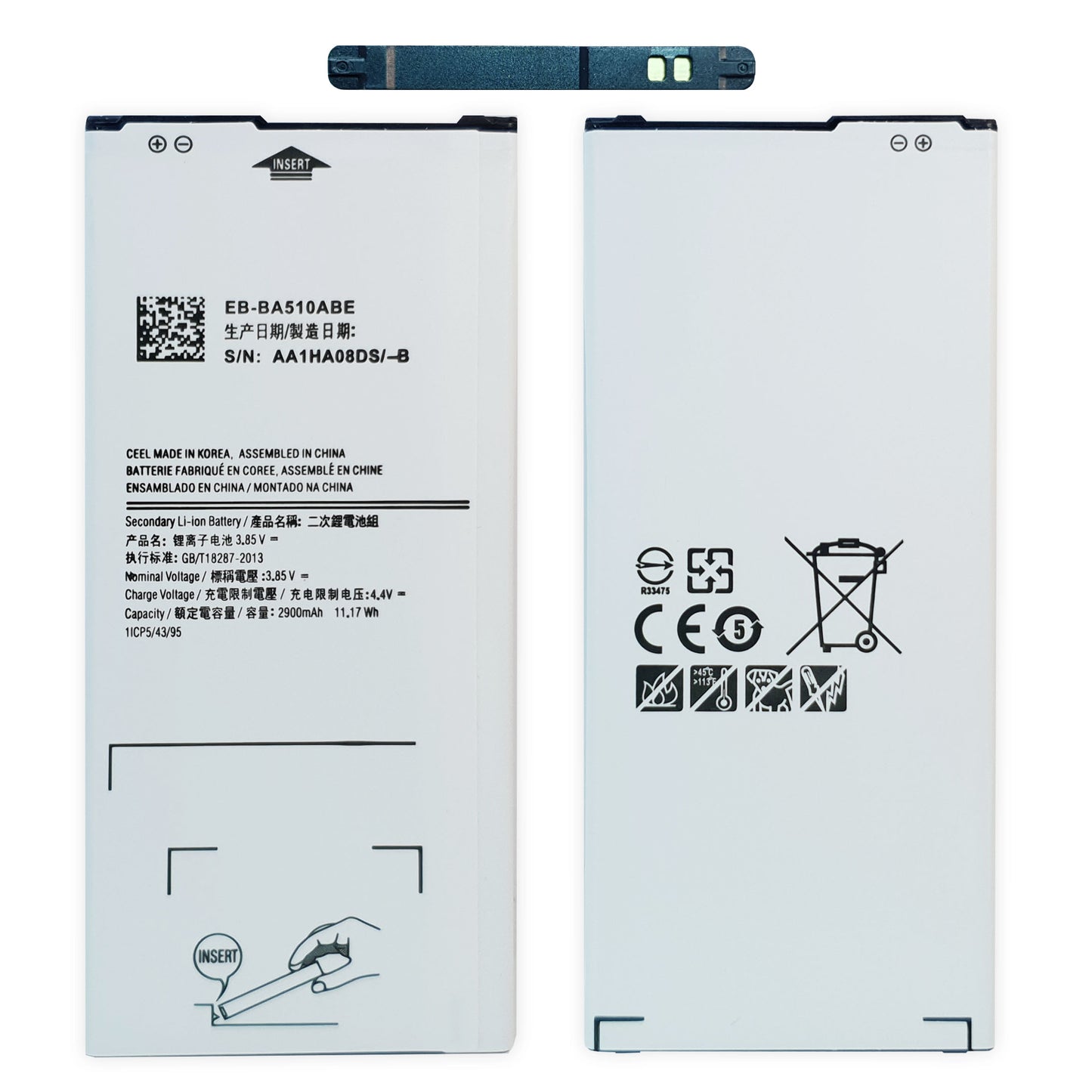 Ersetzen Sie den Akku Ihres Samsung Galaxy A5 2016 (SM-A5100) mit einem neuen, leistungsstarken Ersatzakku von Dinngs.de inklusive Kleberahmen und Pin Nadel.