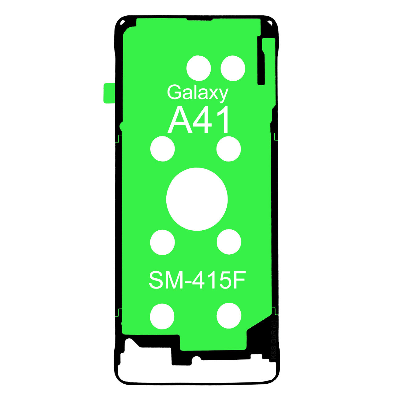 Samsung Galaxy A41 SM-A415F Rahmen Kleber Klebepad Adhesive Wasser Dichtung Kleberahmen Rahmenkleber